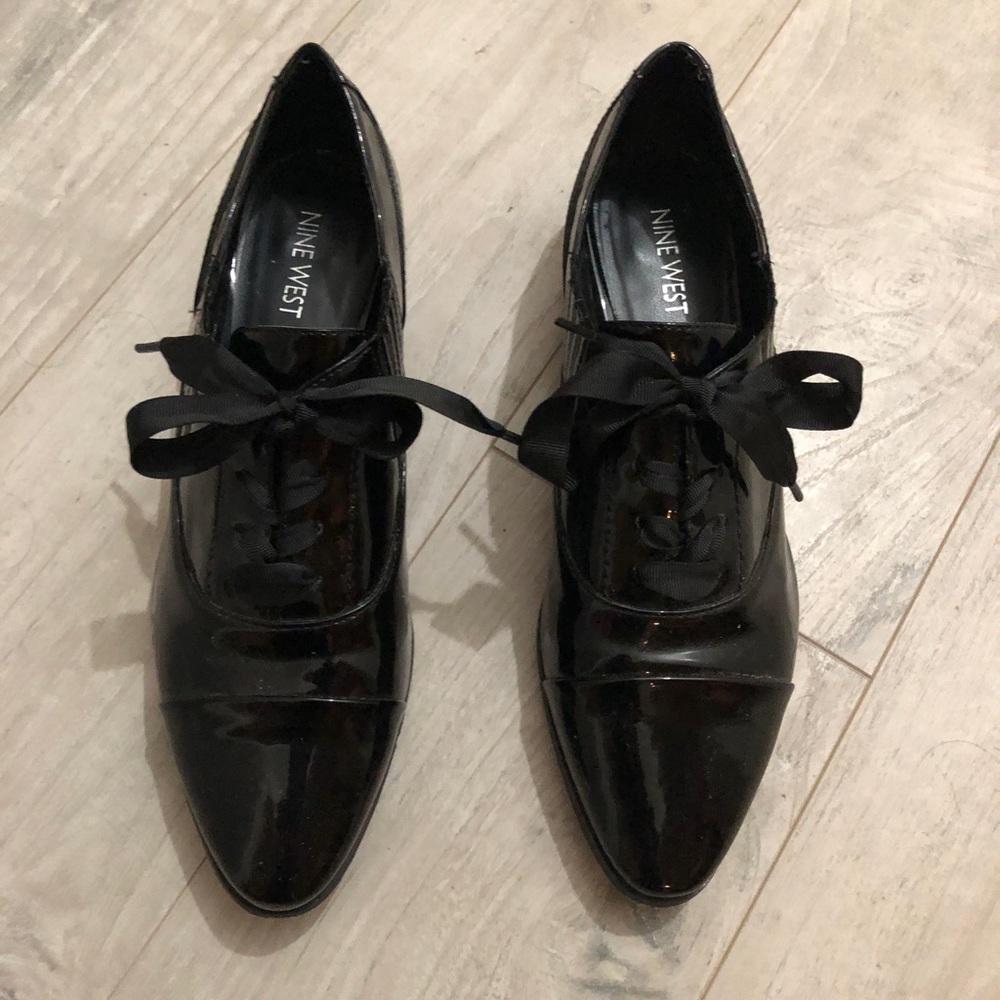 9 west patten leather black 8.5
